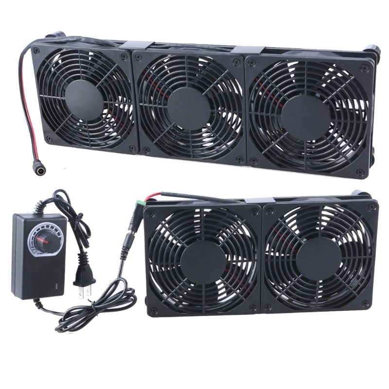 AC100V 240V to DC3V-12V2A Cooling Fan High Speed Large Airflows Mining Machine Workstation Cabinet Server Radiator