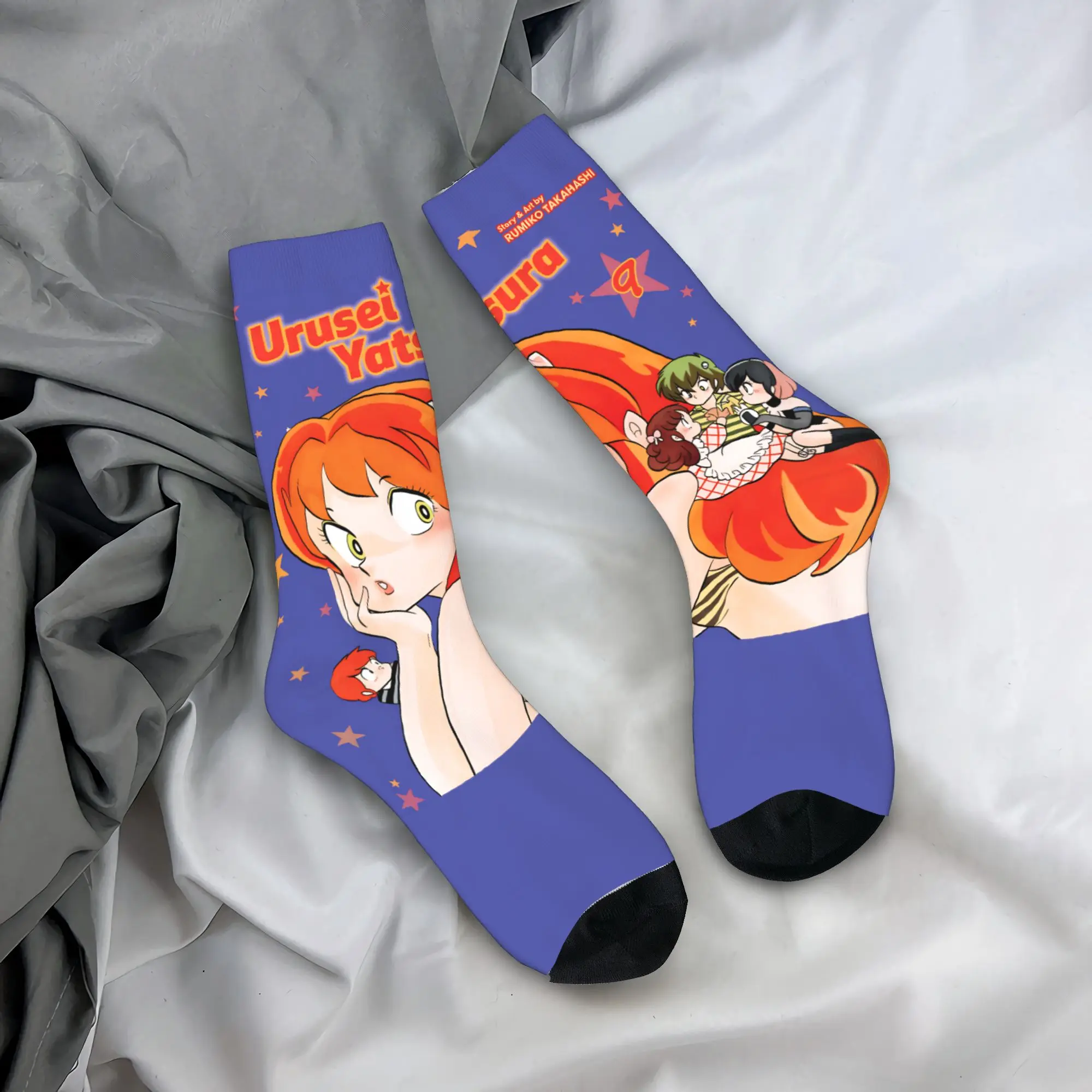 

Носки Urusei Yatsura Moon, противоскользящие носки, мужские качественные носки для активного отдыха, весенние носки элегантного дизайна