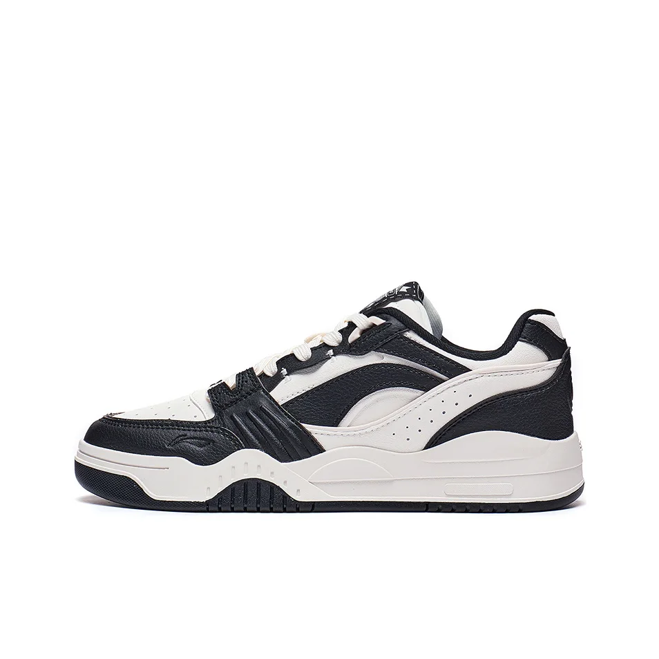 Li Ning Synthetic Leather Slip Resistant, Abrasion Resistant, Breathable, Height Increasing Low top Skateboard Shoes AGCS252-13
