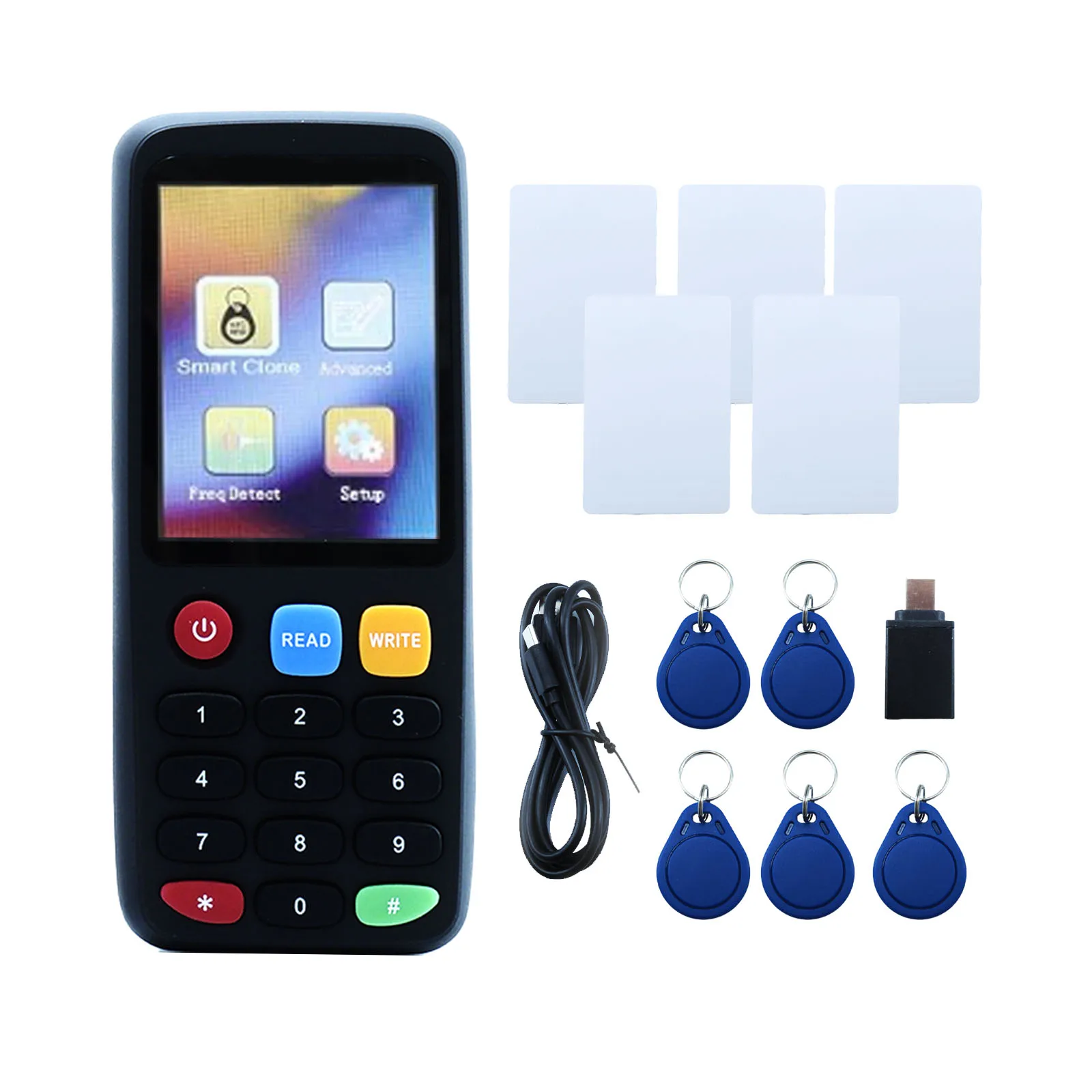 X7 RFID Smart Chip Reader Kartenleser NFC Token Clone Kopierer Leser 125 KHz Abzeichen Schriftsteller 13,56 MHz Chip Tag Programmierer