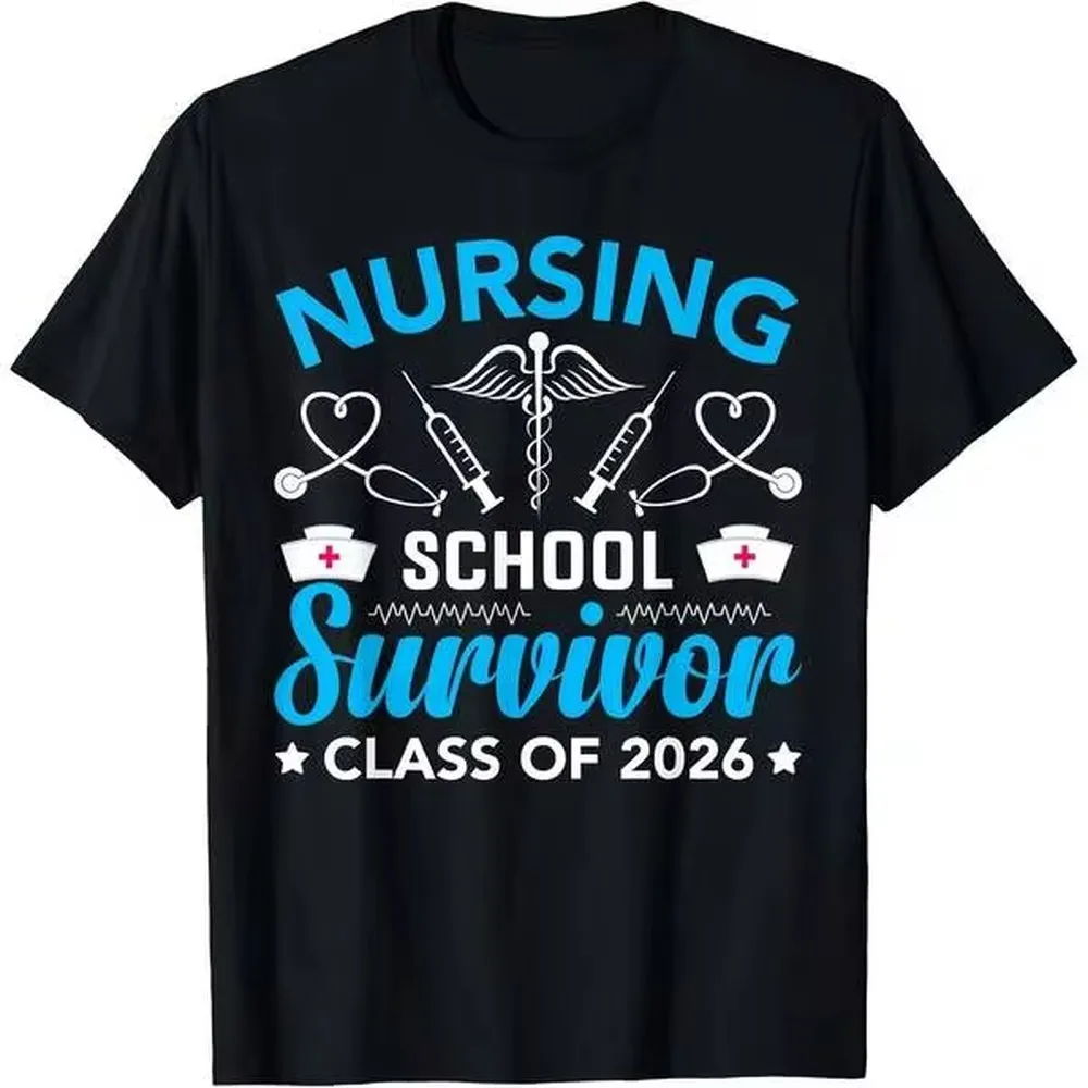 Nursing School Survivor 2026 Nurse Graduate Graduation RN ER T-Shirt