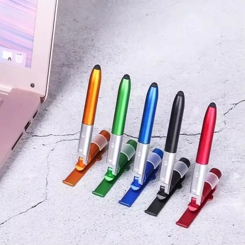 4 in 1 Folding Toy Pen Lamp Phone Tablet Holder LED Ballpoint Tool Trade Show Giveaway Promotional Gift Item view 3