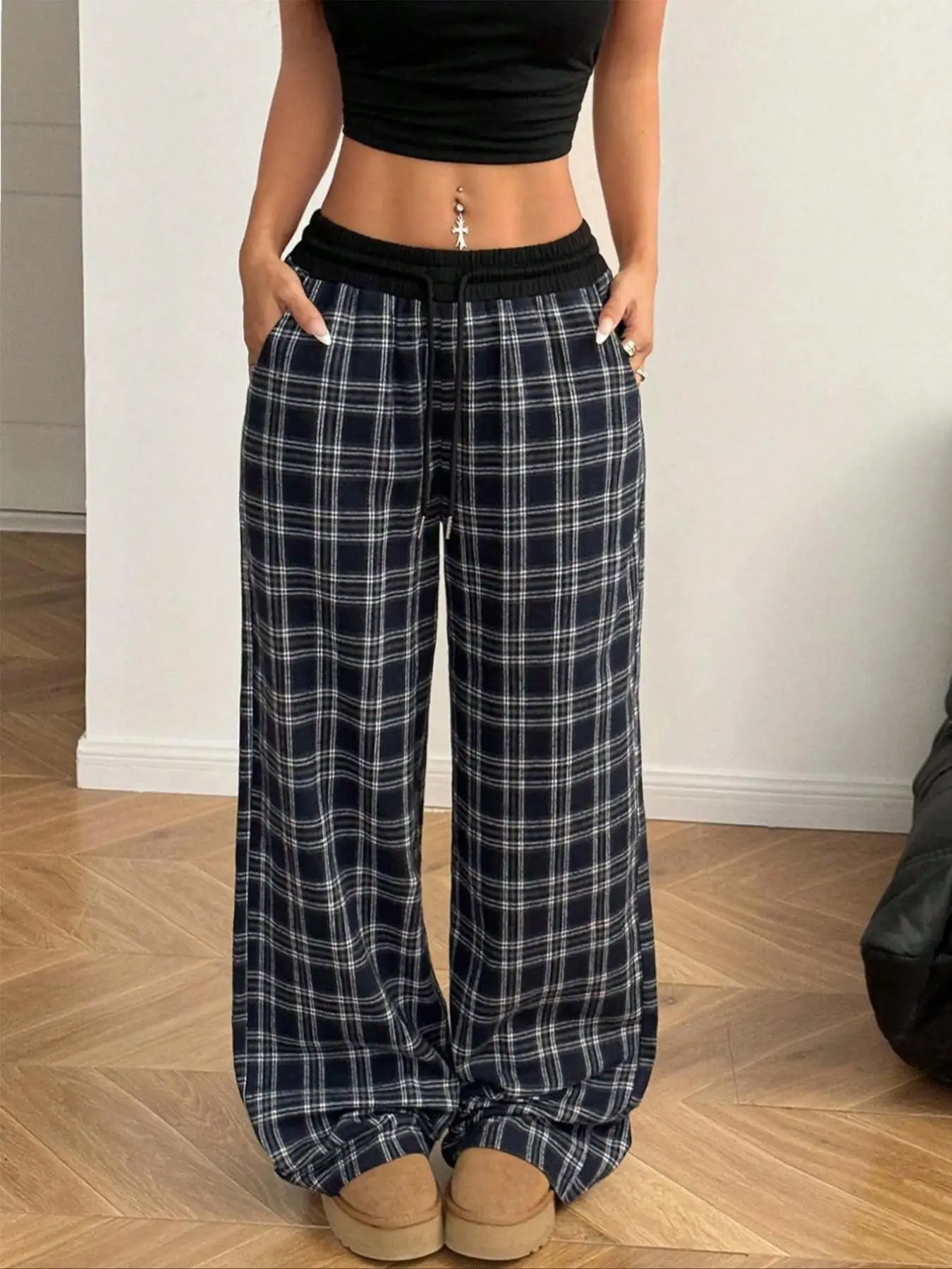 Casual Plaid Baggy … - image
