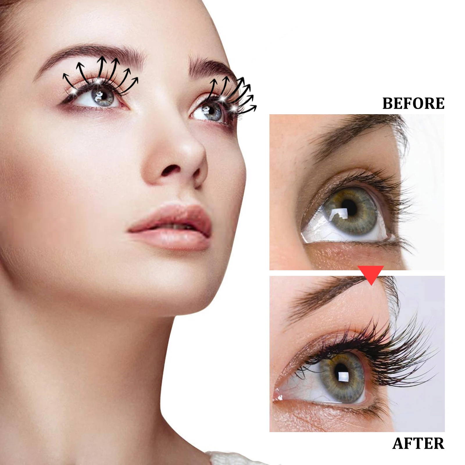 Volumizing Mascara   Black Lengthening Curling Waterproof Non-clumping Smudge-proof Long Wear Eyelash Makeup
