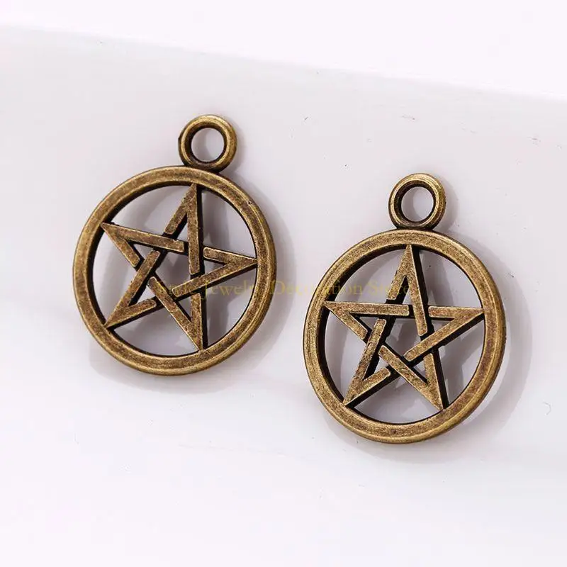 d46e 30 pcs/set pentacle hexagram star for preatud charm arndant diy art art