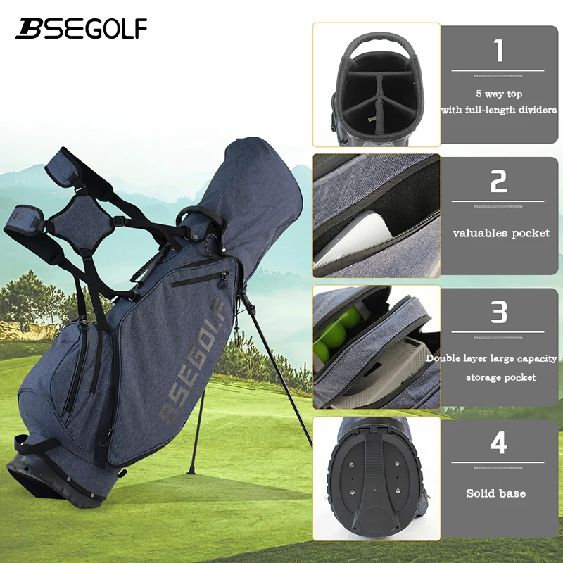 초경량 골프 스탠드 백, 5분할 골프 클럽 백(더블 숄 - Golf Bag Stand Cart 리뷰 및 가격