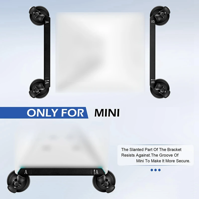 Super Sale For Starlink Mini V3/V4 Easy Installation Suction Cup Car Mount Vibrations Proof Interior Sunroof and Car Window