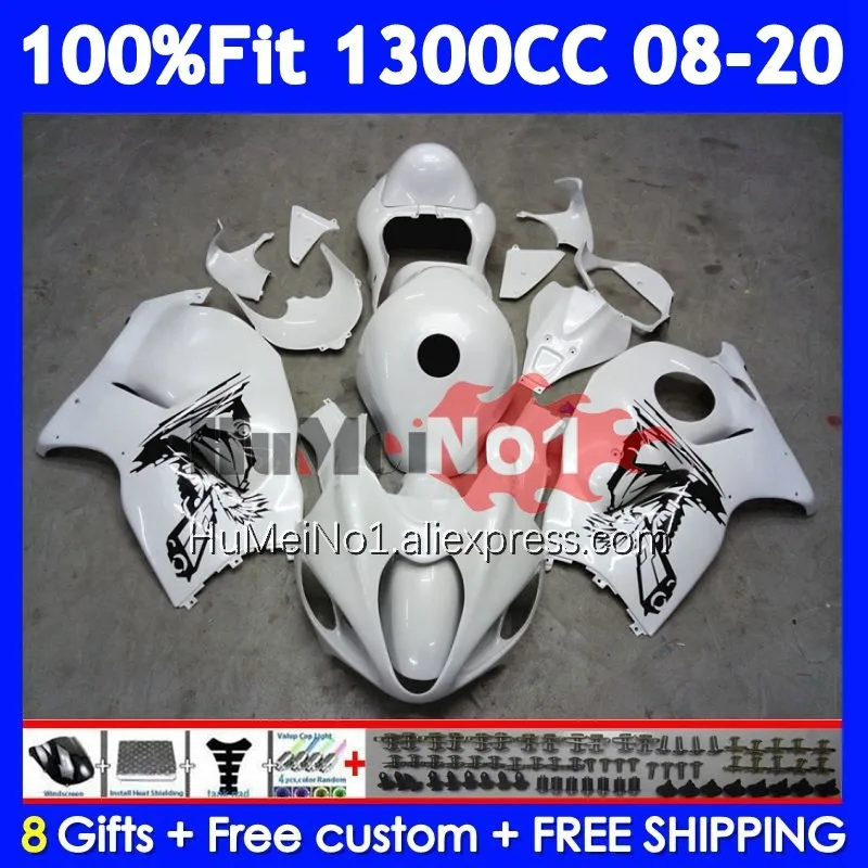 Fairing For SUZUKI Hayabusa GSXR-1300 GSXR 1300 128No.168 GSXR1300 08 09 10 Hot White 11 12 13 14 2015 2016 2017 2018 2019 2020