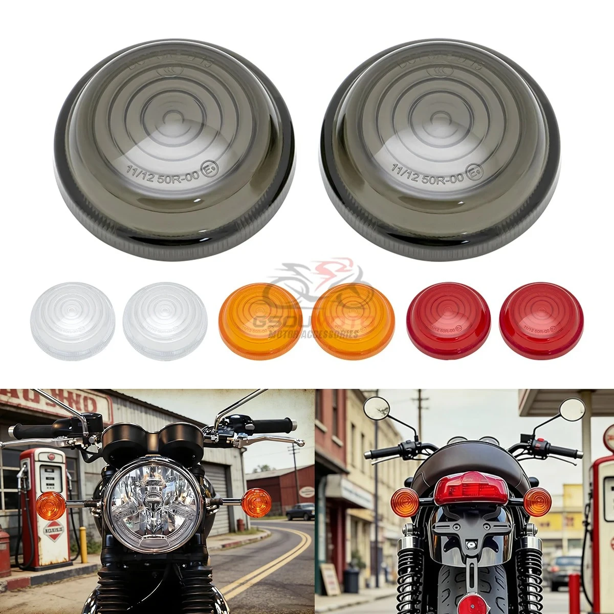 For Triumph Bonneville Bobber T100 T120 BLACK Turn Signal Light Lens Indicator Light Cover Motorcycle Parts