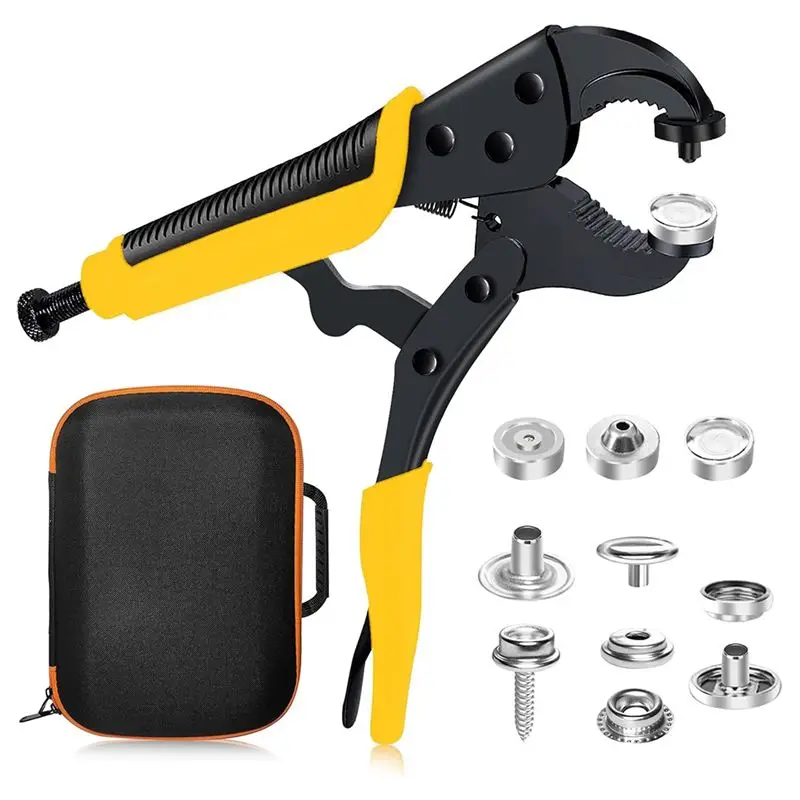 

【Ship Within Snap Kit Fastener Tools: Adjustable Snap Pliers For Fabric Boat Cover Canvas Repair Kit, Marine Snaps Stainless Ste