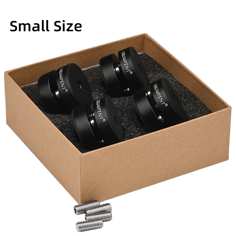 ERUMPENT 4 Stück hochwertige audiophile Stoßdämpfer Pad Stahlkugel ständer Füße Lautsprecher Stabilisator CD-Verstärker Spikes Stand Füße Pad 6
