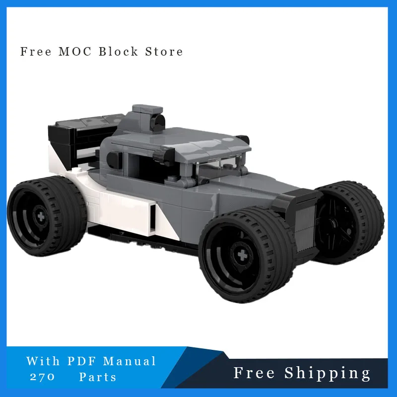 

270 Parts Speed Champion Model MOC Building Bricks Hypercar 1932 Model A F132 Modular Technology Gifts Holiday Assemble Toy Suit