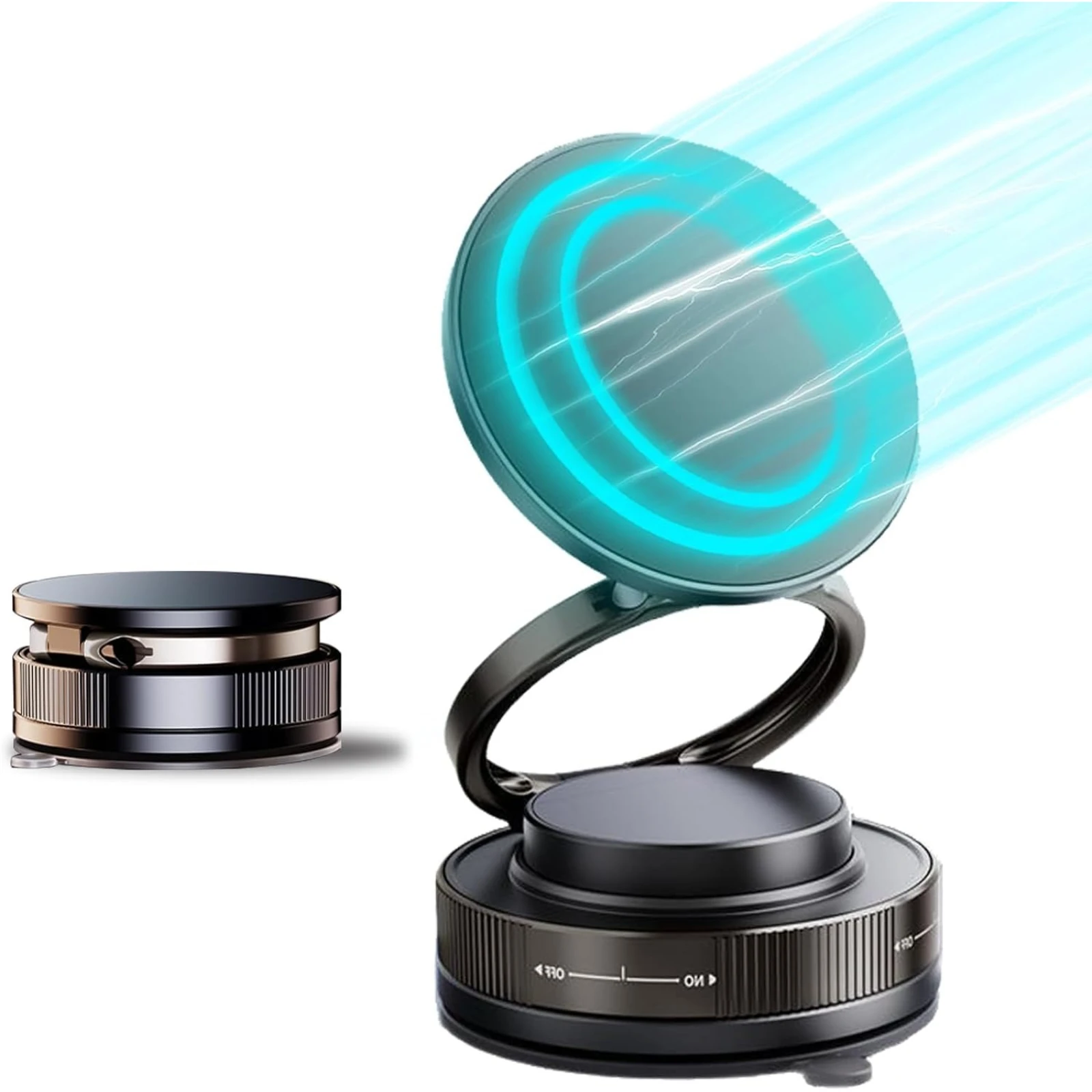 Atualizado 360 °   Suporte Magnético para Celular de Carro, Suporte de Telefone com Ventosa Forte, Suporte Dobrável e Portátil para Celular