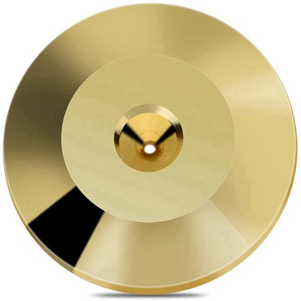 แผ่นรองกรวยแหลมทองแดงบริสุทธิ์สำหรับลำโพง4ชิ้นแผ่นเสริมส้นฐาน SPEAKER HIFI (สีทอง)