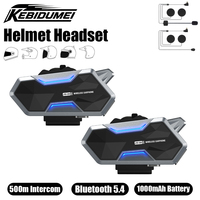 KEBIDUMEI C65 500m Mesh Motorcycle Intercom Helmet Headset Bluetooth Speaker Music Player Group Interphone Motorcycle Accessory