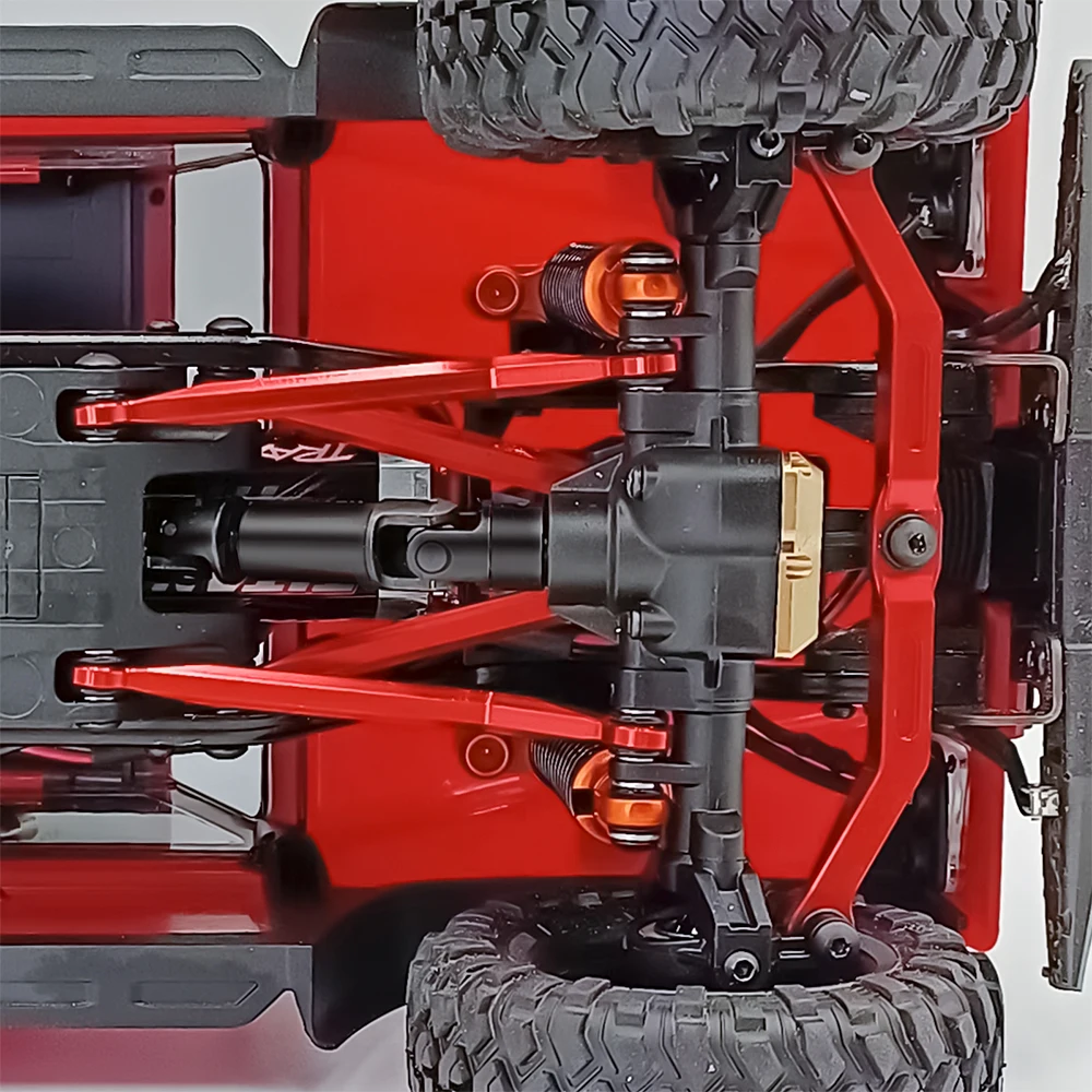 AXSPEED 2 sztuk stalowa skrzynia biegów wał napędowy dla TRX4M Bronco Defender 1/18 zdalnie sterowany samochód gąsienicowy Model części zamienne