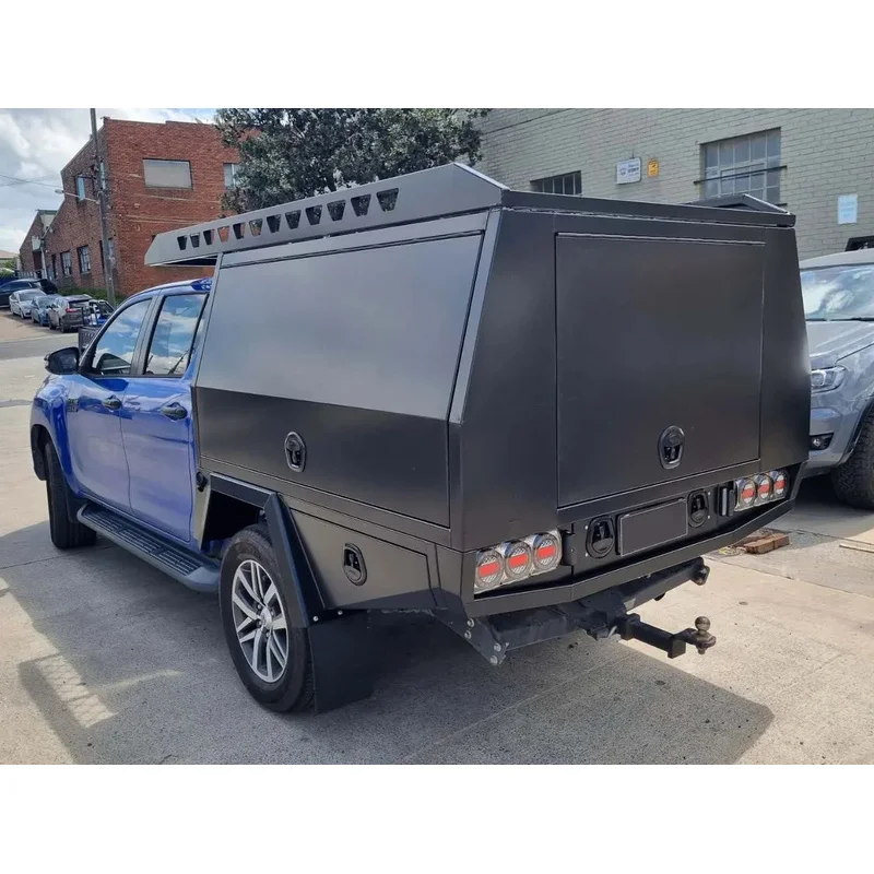 High Quality Aluminium Alloy Pickup Truck Ute Service Body Chassis Mount Canopy with Platform Storage Ute Box Dust Proof