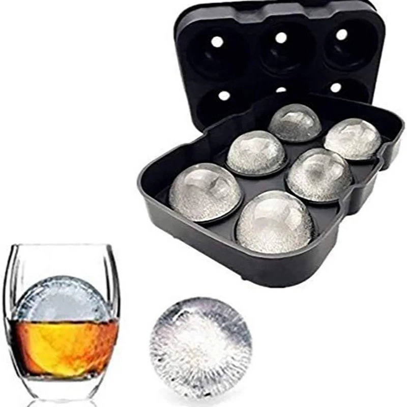 

1 Pcs Ice Cube Tray six Grids Silicone Ice Ball Freezer Mold Square Cube Maker for Whiskey Cocktail Coffee Accessories