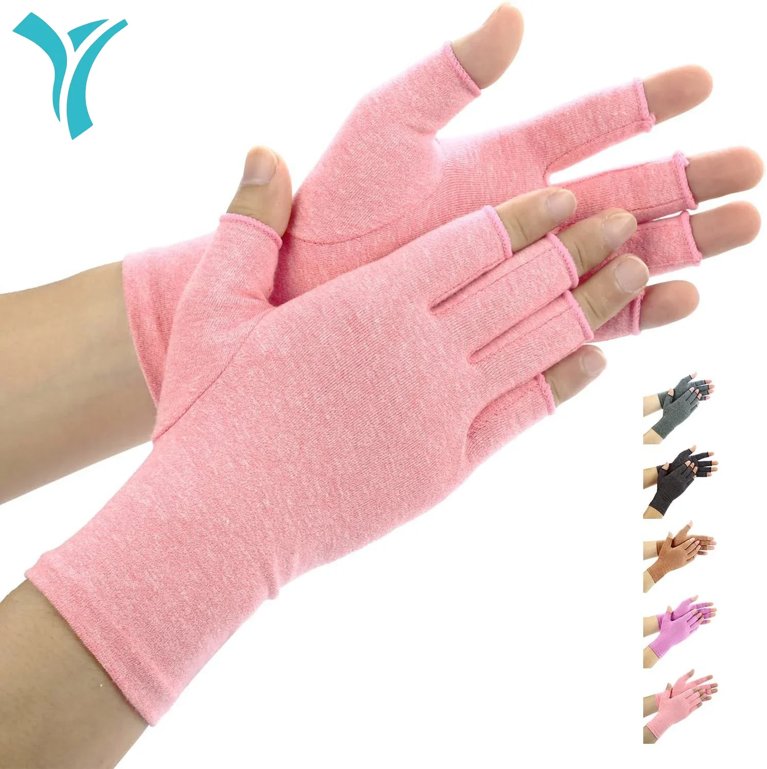 

Arthritis Gloves - Men&Women Fingerless Compression Wrap for Hand Pain&Osteoarthritis - for Arthritic Joint Symptom Relief