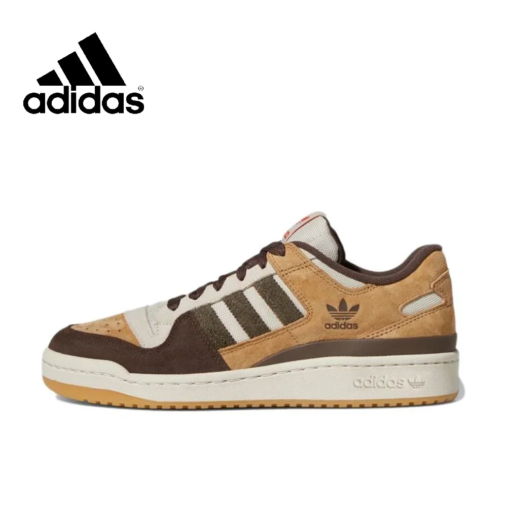 

Adidas Original FORUM LOW мужские и женские низкие шорты, дышащая повседневная обувь желто-коричневого цвета