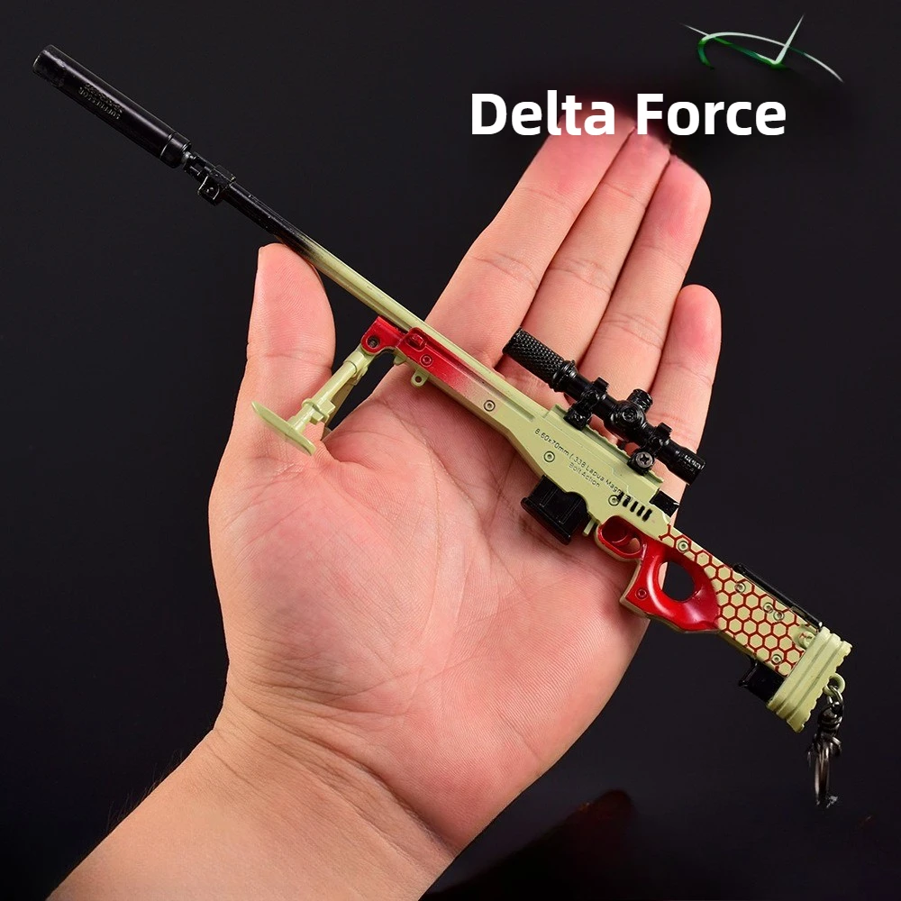 Delta Force Chinese Game Peripherals Mini Gun Metal Craft Model Collectible Desk Ornament Creative Birthday Gifts for Friend Toy