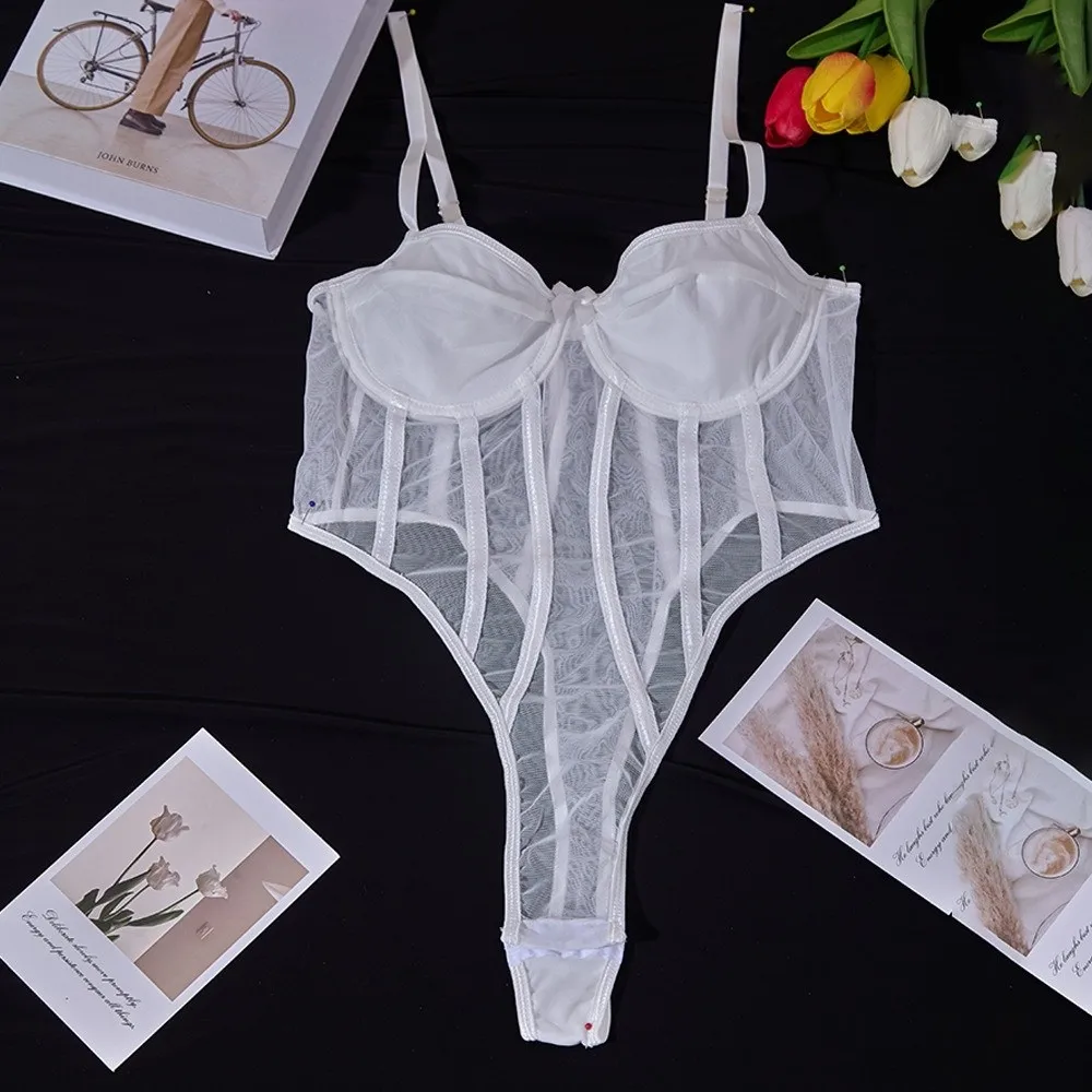 

Slimmer Body Shaper Women Bodysuit Shapewear Thin Thong Leotard Mesh Body Shaper Corset Belly Contracting Tummy Control