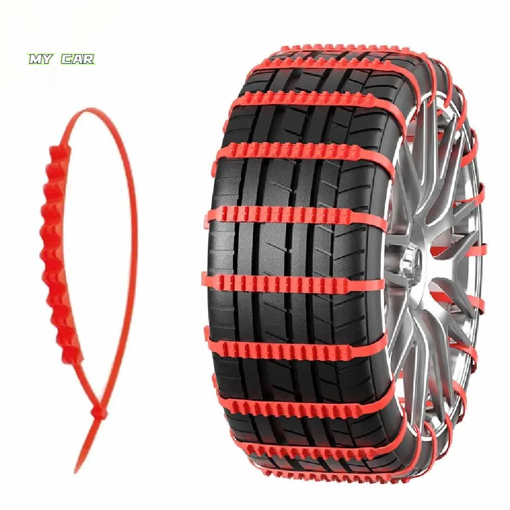 

30 PCS Red Bad Terrain Car Tire Chains Wheels Anti-slip Car Accessories Snow Winter Tyre Anti Skid Chain Tire Tyre