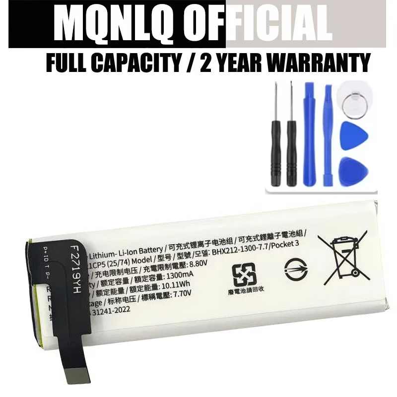 

Запасной аккумулятор BHX212-1300-7.7 с набором инструментов для камеры DJI Osmo Pocket 3 Osmo Pocket III BHX212-1300-7.7 Bateria