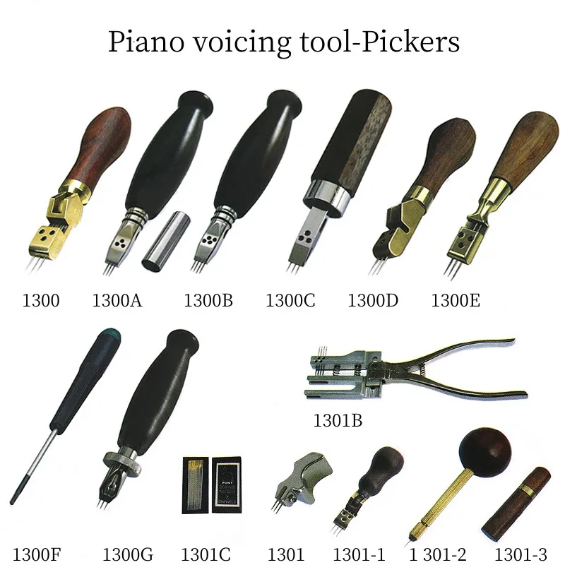 Piano tuning repair tools, pin pliers, pin headers, rotatable, retractable, bendable, gourd-shaped mahogany handle.