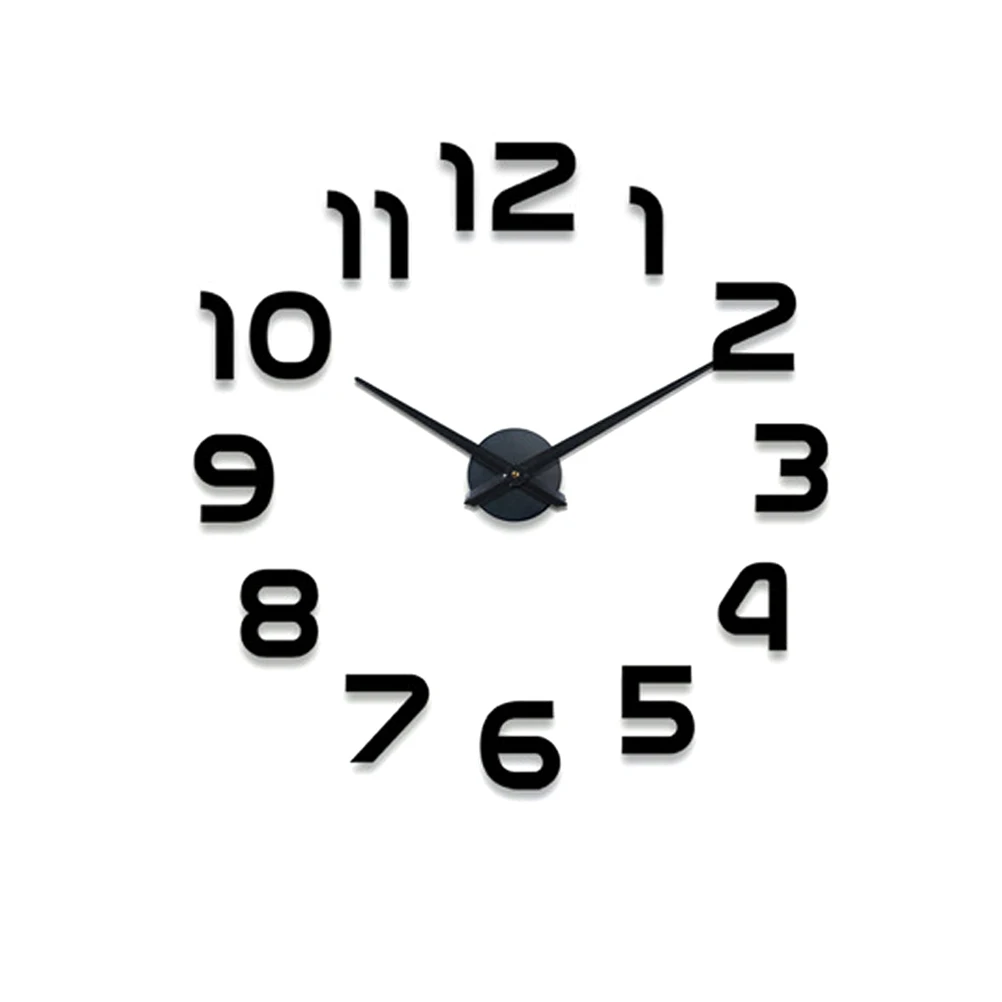 

Creative Wall Clock Acrylic Mirror Large Mute Core for Bedroom Living Room Study Home Decor Stable Easy Install