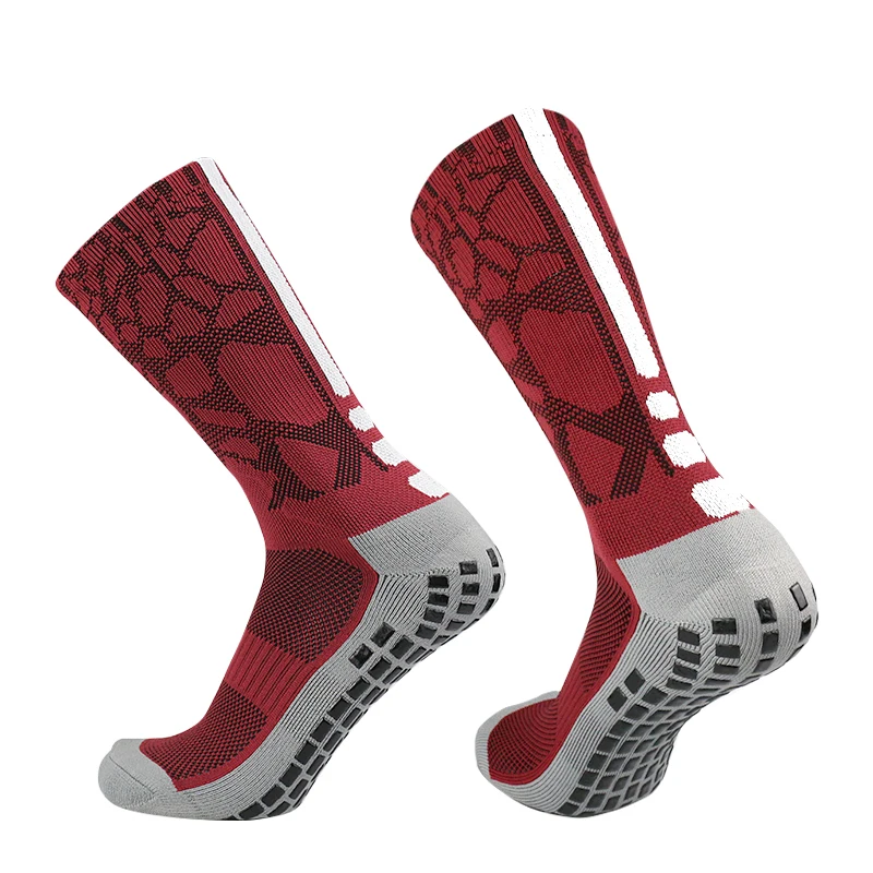 New Silicone Competition Training Non-slip Football Socks Men Women Outdoor Sports Breathable Sweat Wicking Soccer Socks