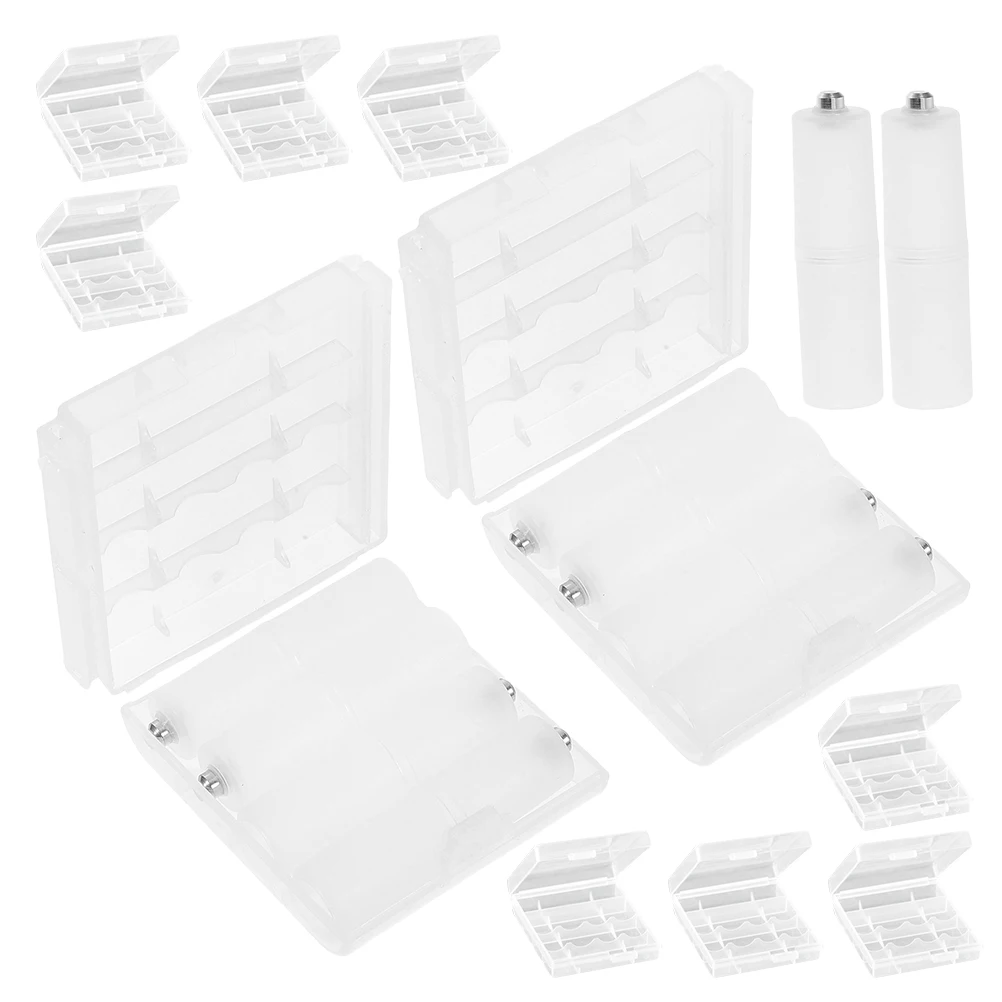 

10 Sets Converter Aa Convertor Aaa Adapter Batteries Storage Case Holder Container