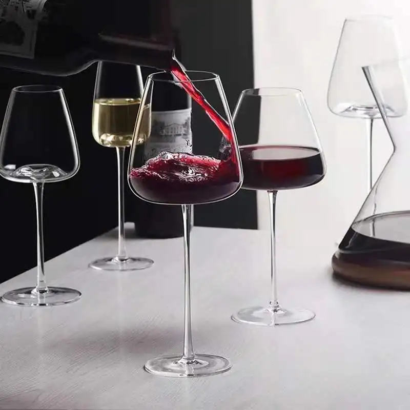 Ultrathin Handmade Crystal Wine Glass, Creative Goblet, Cocktail Glasses for Party, Bar Wine Cup, Restaurant and Wedding Drinkwa