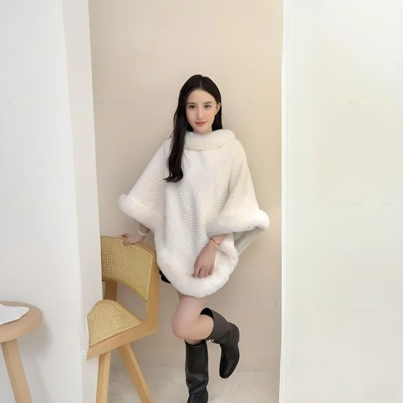 

Warm Plu Women's Autumn Winter New Sle Cross-Border Dr Print Overhead Coat with Hat European Street Sle Polyester