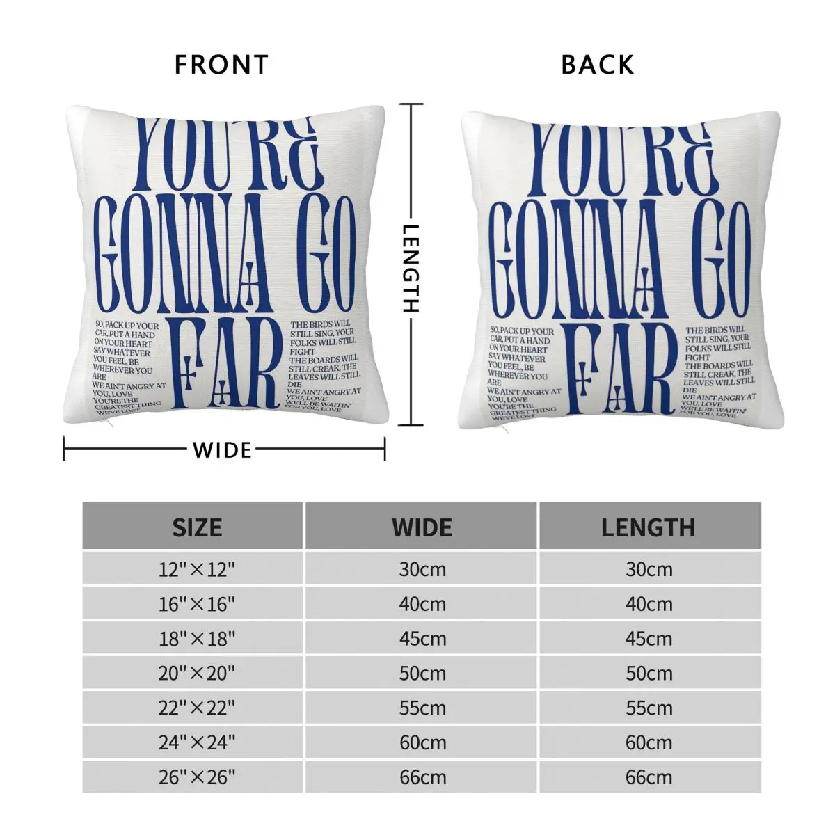 Noah Kahan You're Gonna Go Far Square Pillowcase Polyester Linen Velvet Printed Zip Decor Home Cushion Cover 45x45