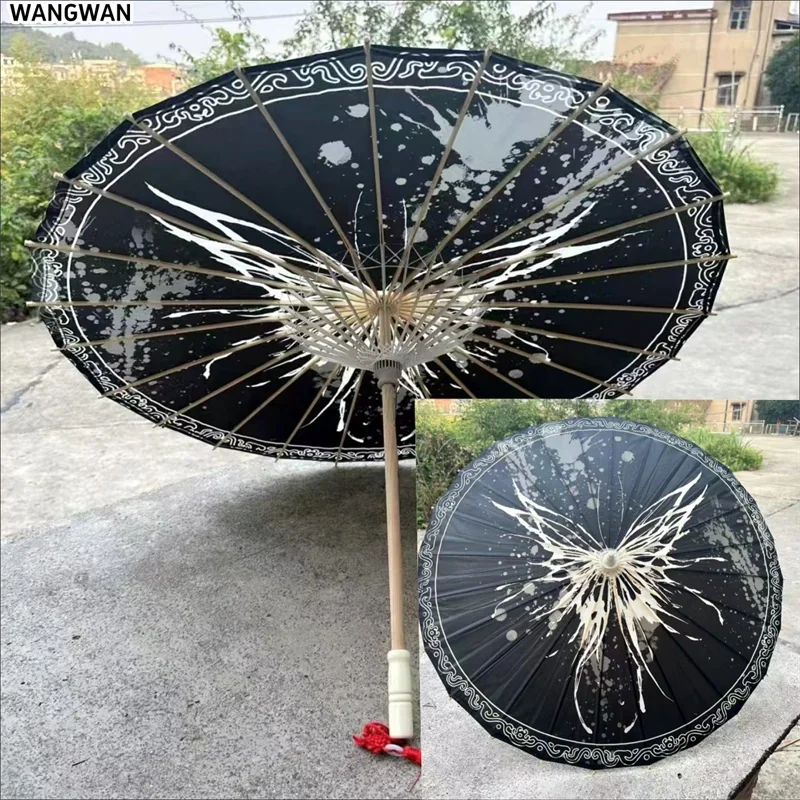 

Japanese Women's Rain Wind and Water Resistant Classical Art Parasols Anti Uv Chinese Bamboo Sunny The Umbrella Academy Cosplay