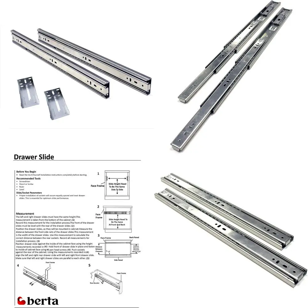 تمديد كامل 18 بوصة لينة إغلاق الكرة تحمل الجانب جبل درج الشرائح لخزائن إطار الوجه مع آلية الإغلاق الذاتي