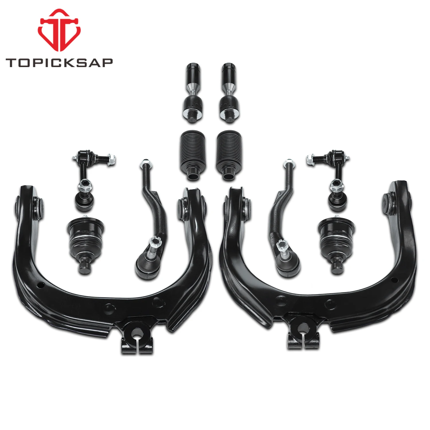TOPICKSAP 12Pcs Front Upper Control Arm Suspension Kit for Buick Rainier/GMC Envoy/Chevy Trailblazer 2004-2007