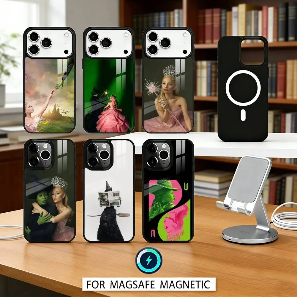 

W-Wicked Musical Green Pink Phone Case For iPhone 17,16,15,14,13,12,Pro,Max For Magsafe Magnetic Wireless Charging