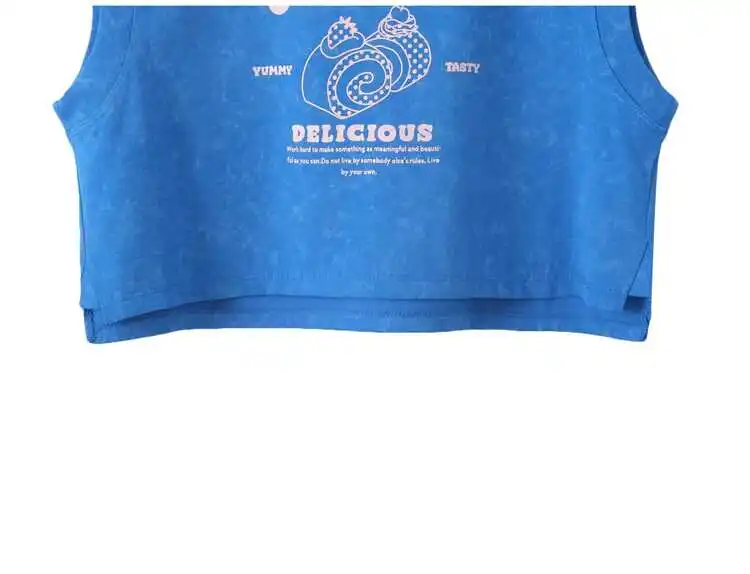 Estate 2024 Donna Casual Stampa a colori a contrasto Ort Svel Gilet Old Faioned Tinto Stampa Top Street Sle Or Lunghezza