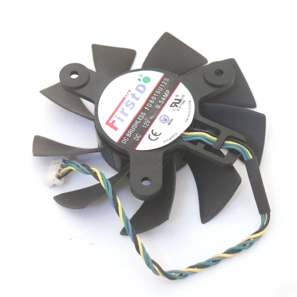 FD8015U12S DC12V 0.50A 4Pin 75mm 47x47x47mm For AMD HD7750 HD7770 Graphics/Video Card Cooling Fan