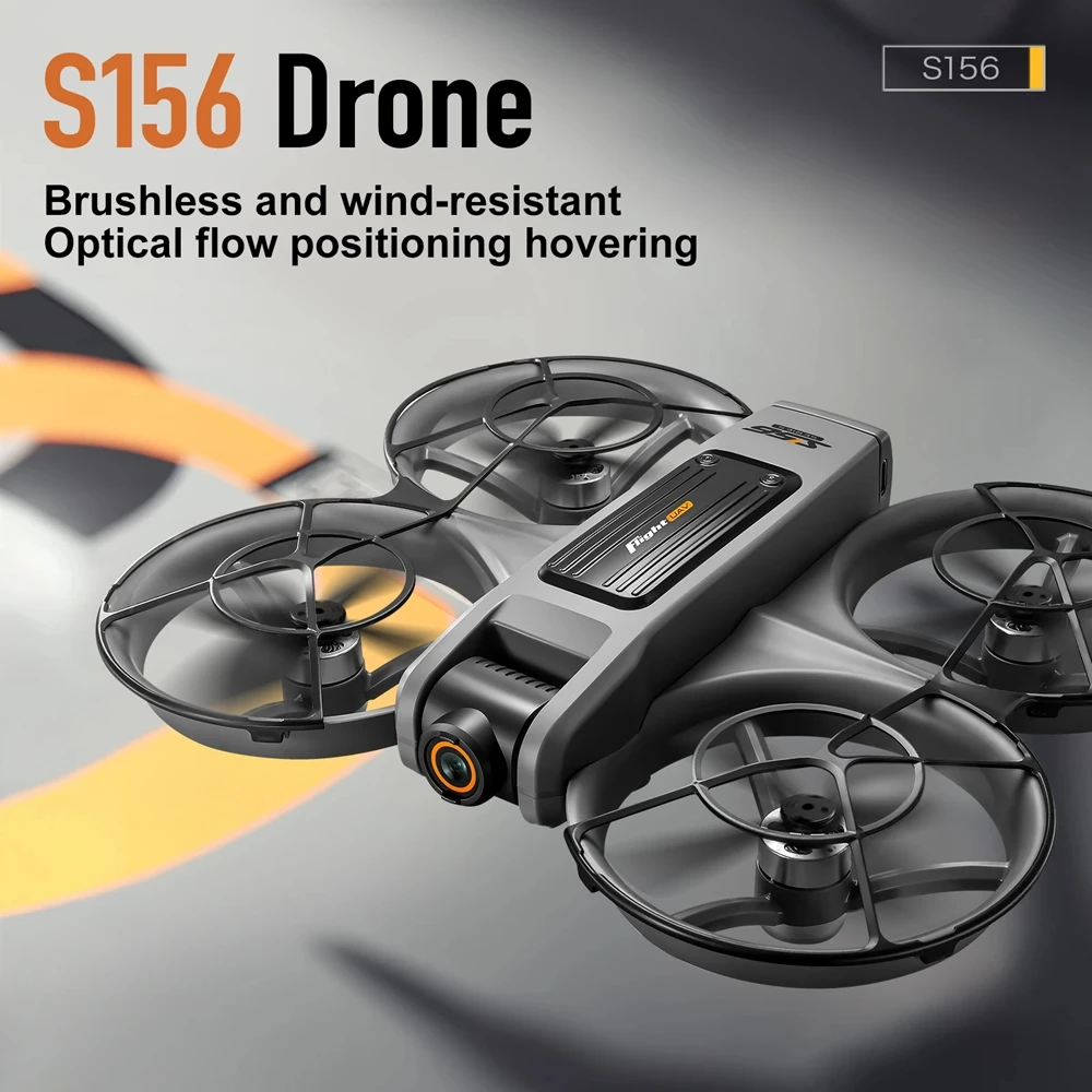 S156 Mini FPV Bürstenlosen Motor RC Drone WIFI 4K Dual Kamera Optischen Fluss Positionierung LCD Bildschirm Fernbedienung UAV quadcopter Spielzeug