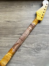 Handmade Electric Guitar Neck, Old Tiger Pattern, Flame Pattern, Canadian Maple, Rosewood Fingerboard, New