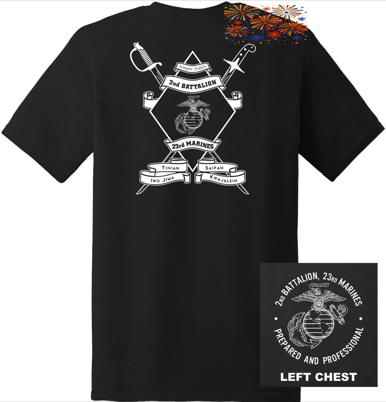 

US Marine Corps 23rd Marine Regiment 2nd Battalion T-Shirt 100% Cotton O-Neck Short Sleeve Summer Casual Mens T-shirt Size S-3XL