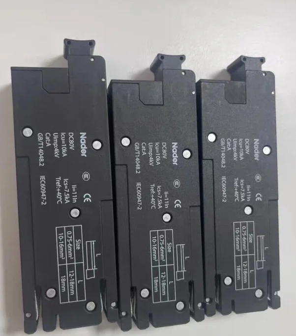 Disjuntor miniatura DC com revestimento de plástico NDB6AZ-63H631PN, adequado para circuitos de até e incluindo DC 80V