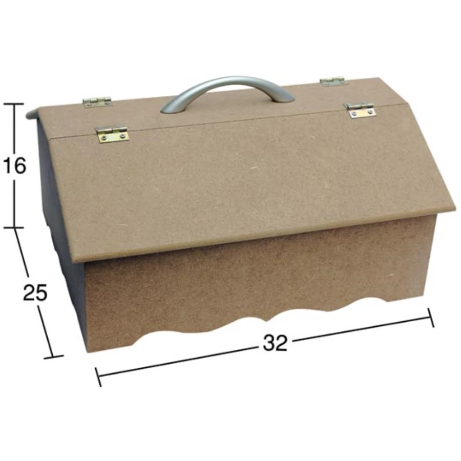 KU306 Metal Sewing Box With Handle, Wood Painting Mdf Box