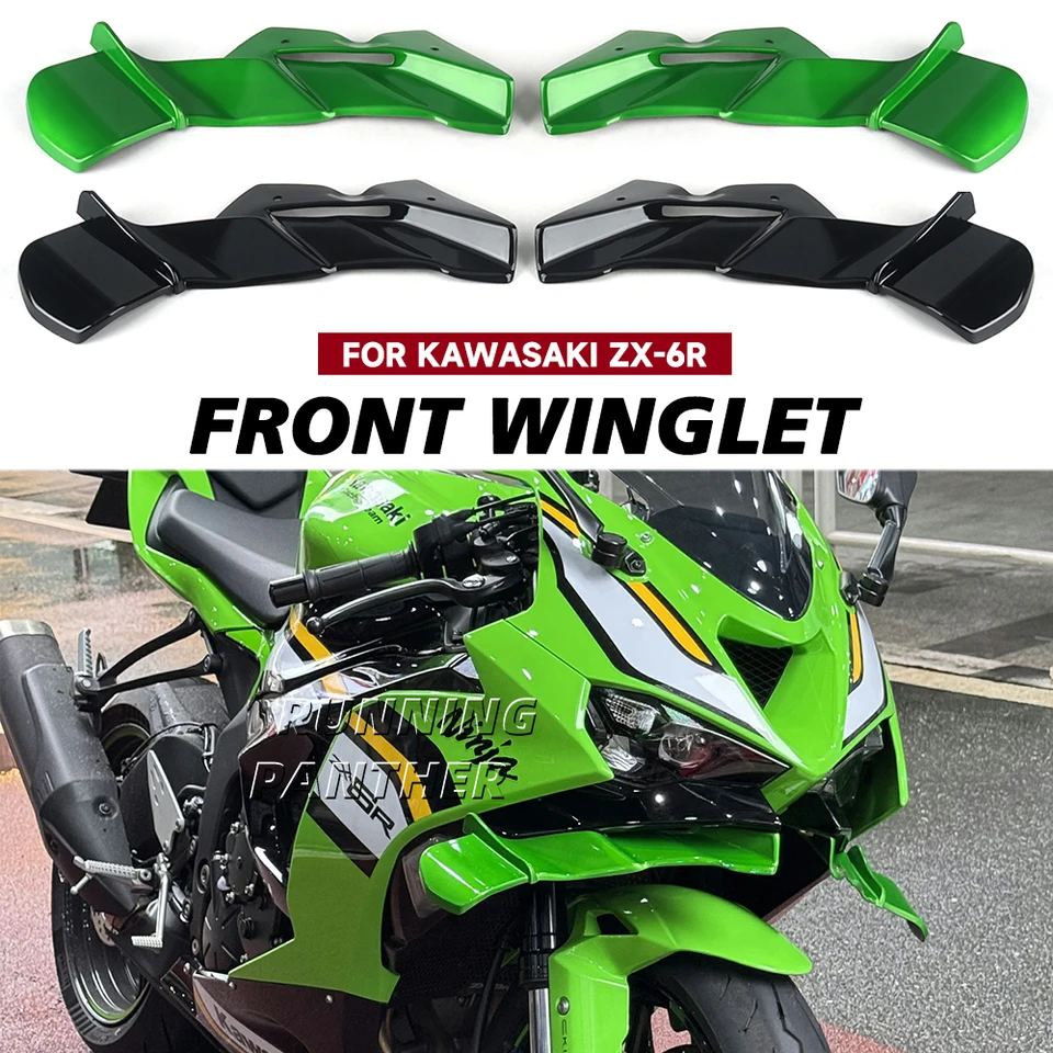 For Kawasaki ZX-6R 636 2024-2025 MotorcycleFront Spoiler Winglet A