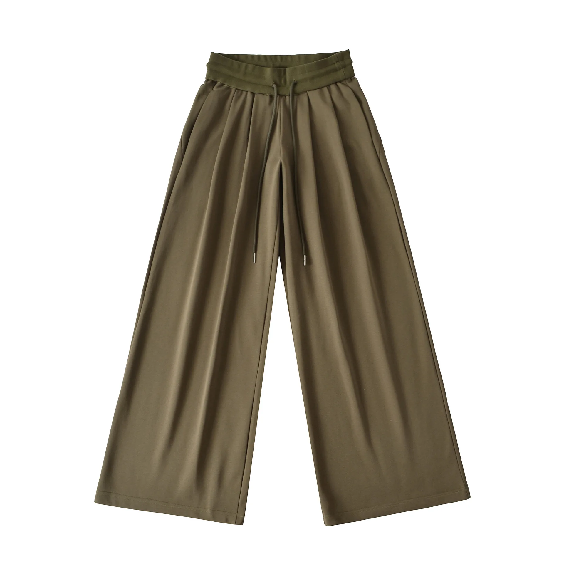 Herbst Stil Breite Taille Kordelzug Breite Bein Hosen Für Frauen Faul Vielseitig Abnehmen Gerade Bein Casual Hosen Bodenlangen HDQ6