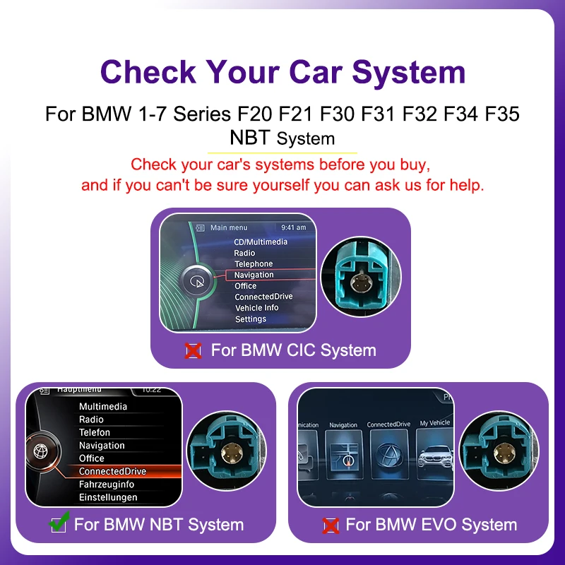AUTOTOP Wireless CarPlay Android Auto Modul-Schnittstellenbox für BMW NBT System 1-7 Serie X1-X7 F20 F21 F30 F31 F32 F34 F35 F48 – Detail 3