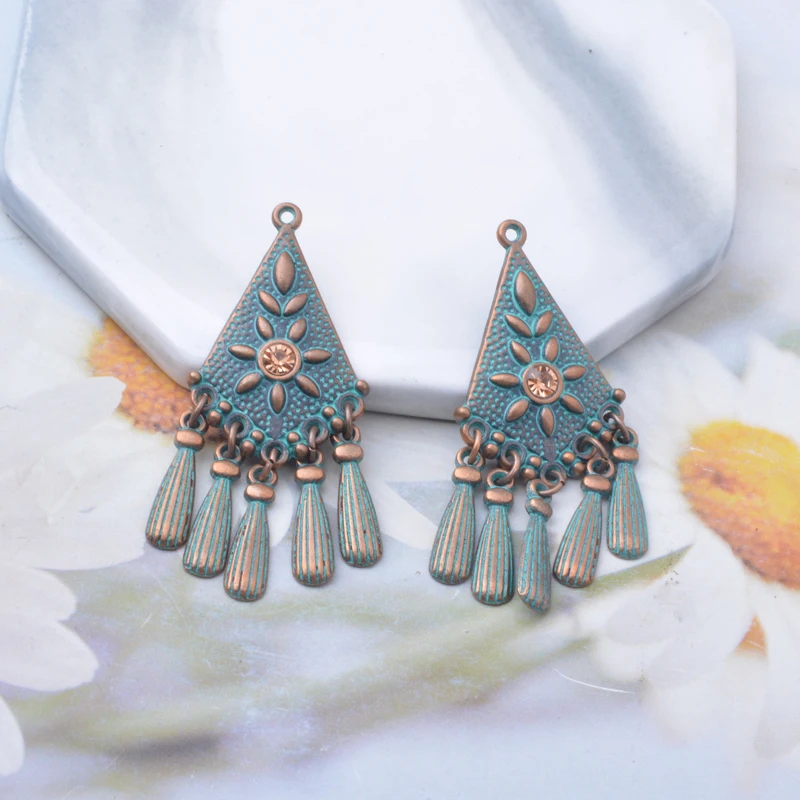 10 Stück/Los Legierung Antike Bronze Kaktusblumen-Quasten Charms Anhänger DIY Schmuckzubehör für Damen Halsketten Ohrringe – Detail 11